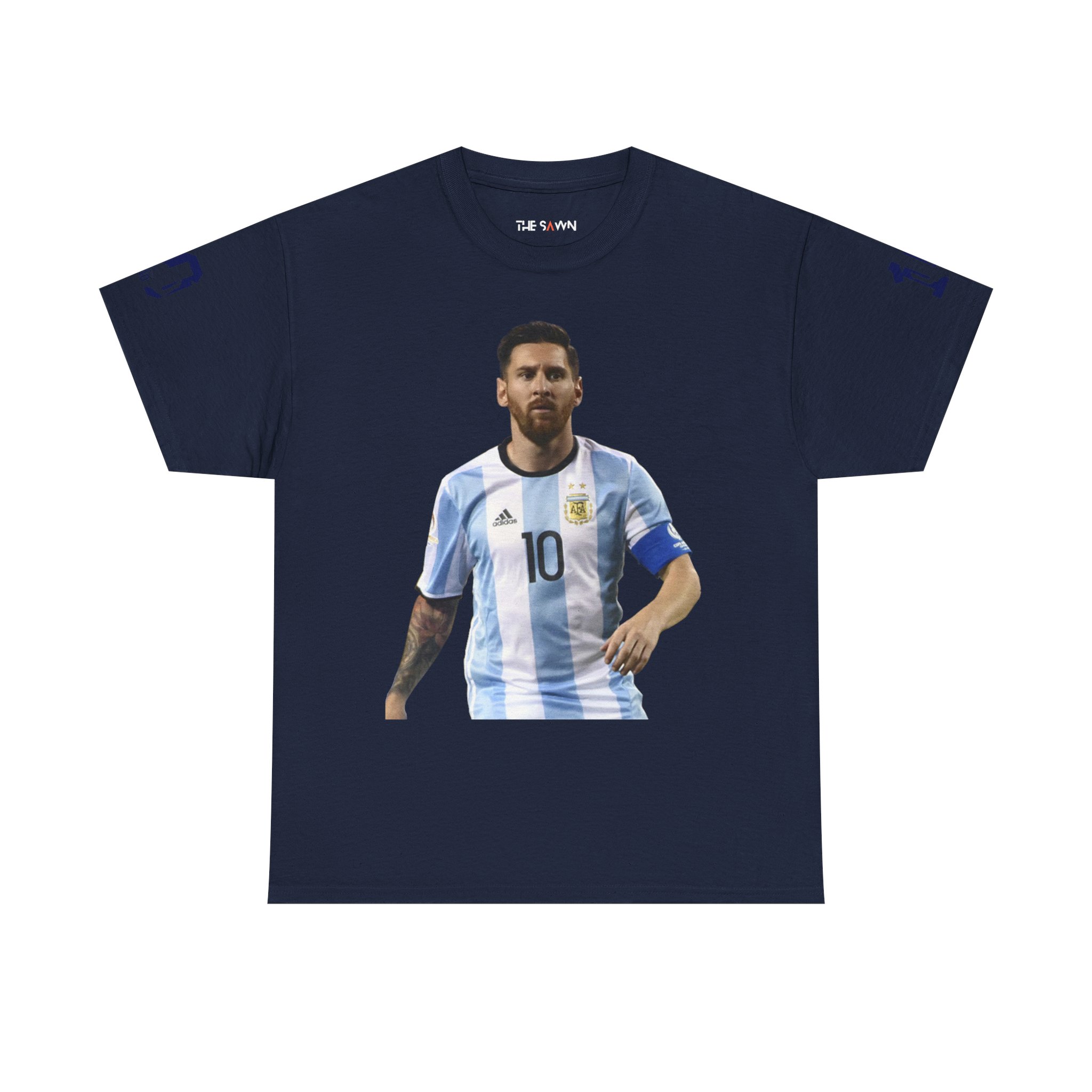 Messi Inspired Unisex Cotton Tee, Football Fan Apparel
